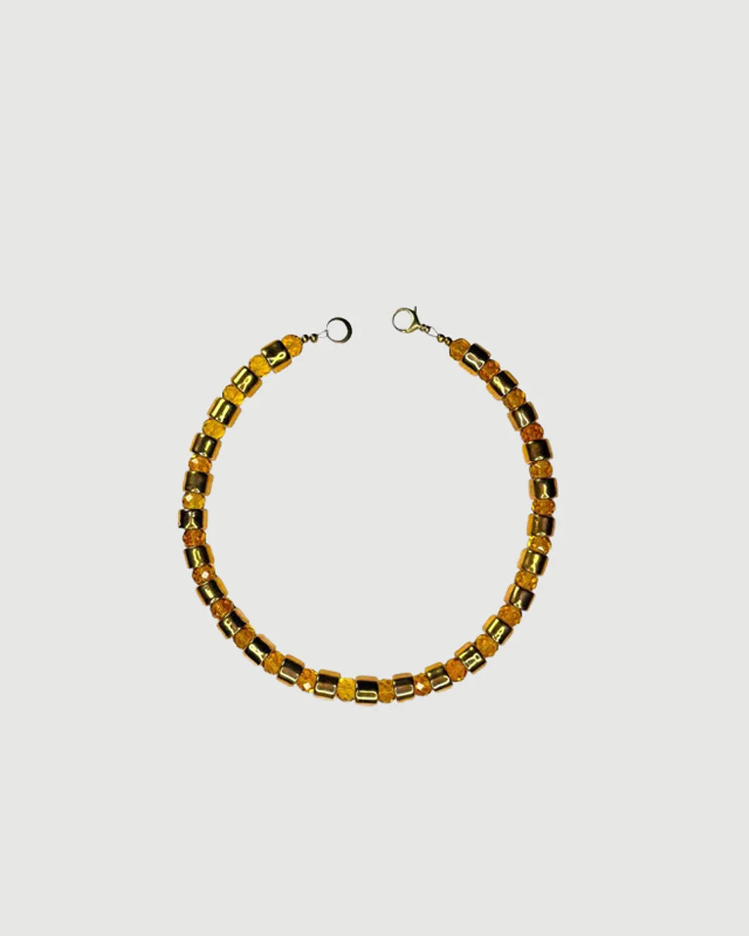 HER NEW TRIBE Karat & Citrine Sundry Bead One Necklace isolated