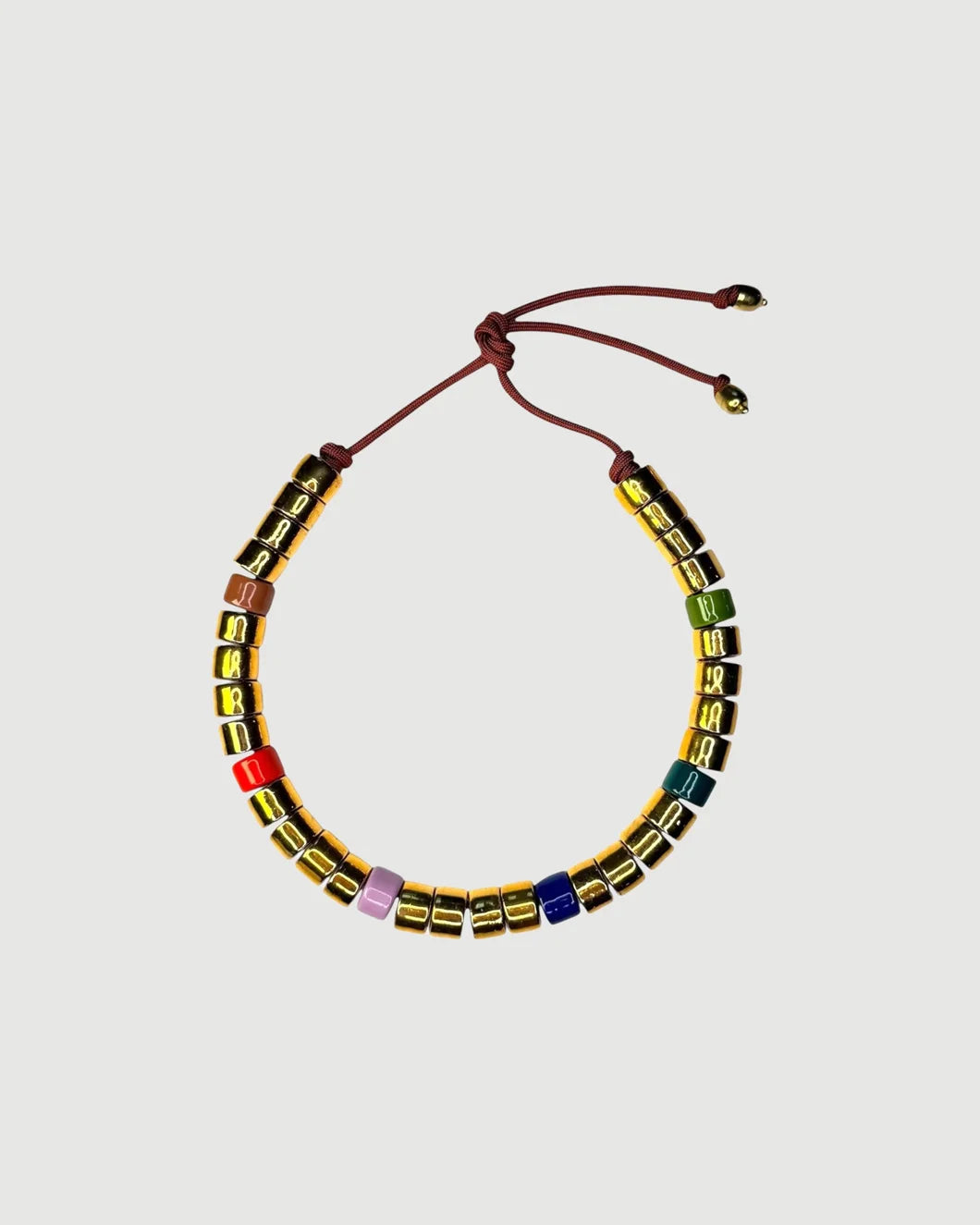 HER NEW TRIBE Karat & Multi Candy Bead Two Necklace isolated