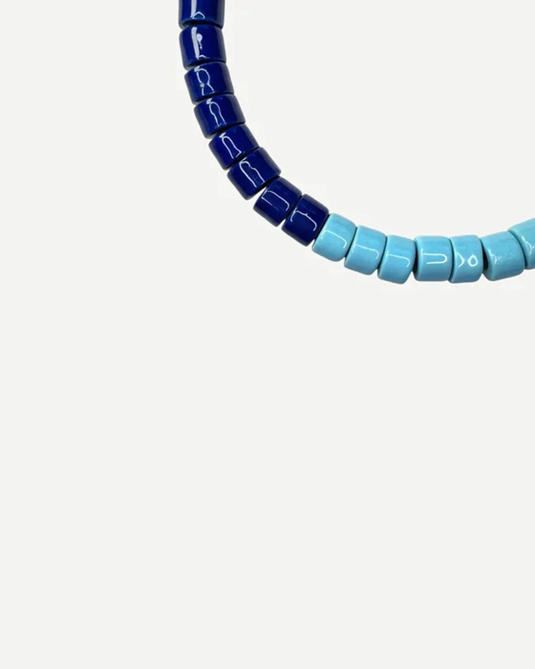 HER NEW TRIBE Pool & Space Split Candy Bead Two Necklace front detail