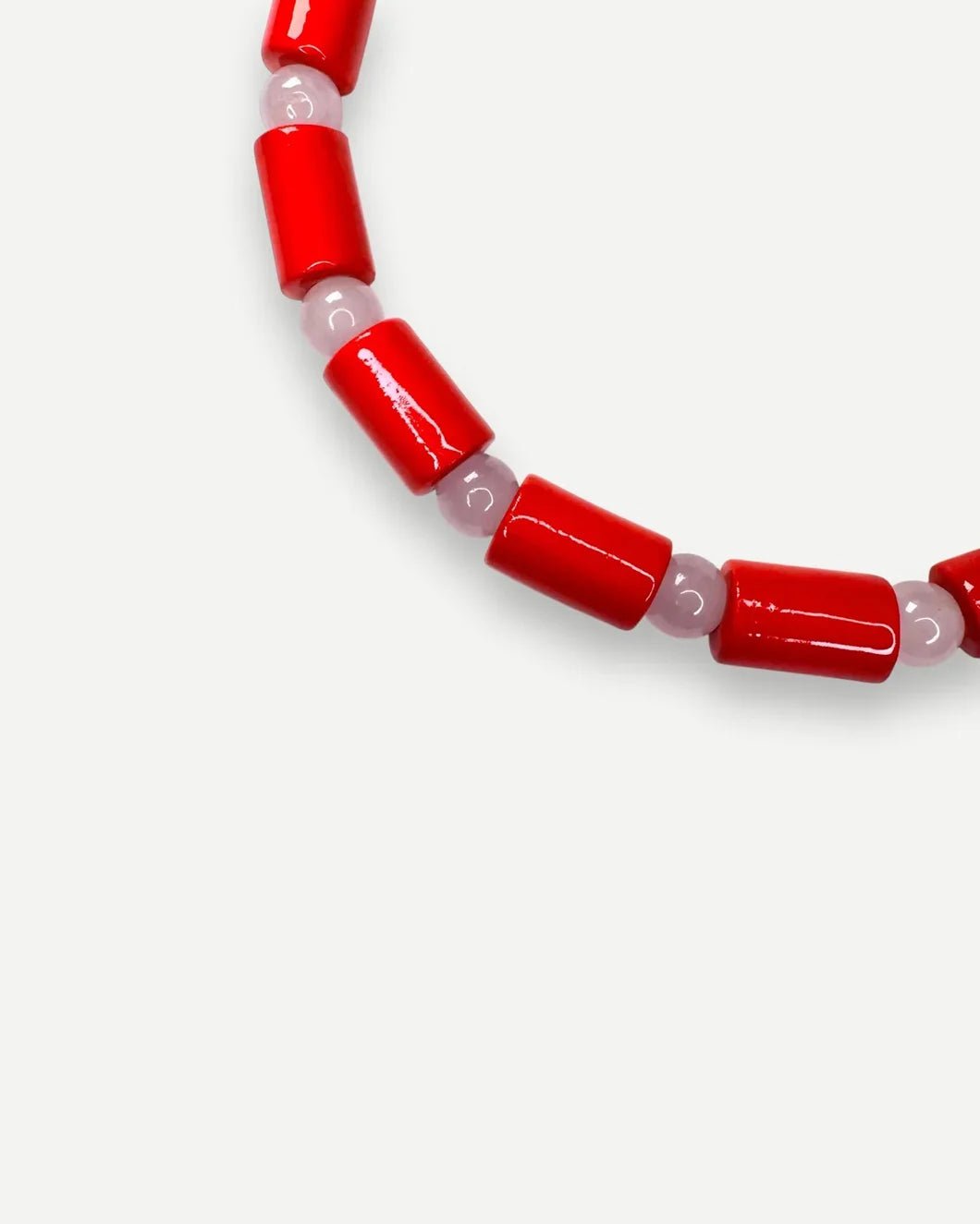 HER NEW TRIBE lobster and rose quartz sundry bead five detail