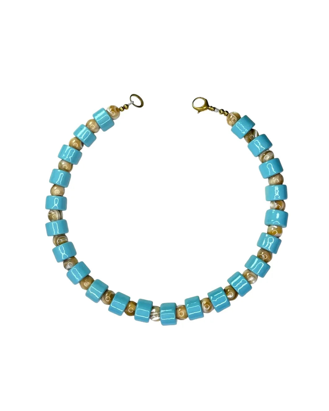 HER NEW TRIBE pool and conch mother of pearl sundry bead two front isolated