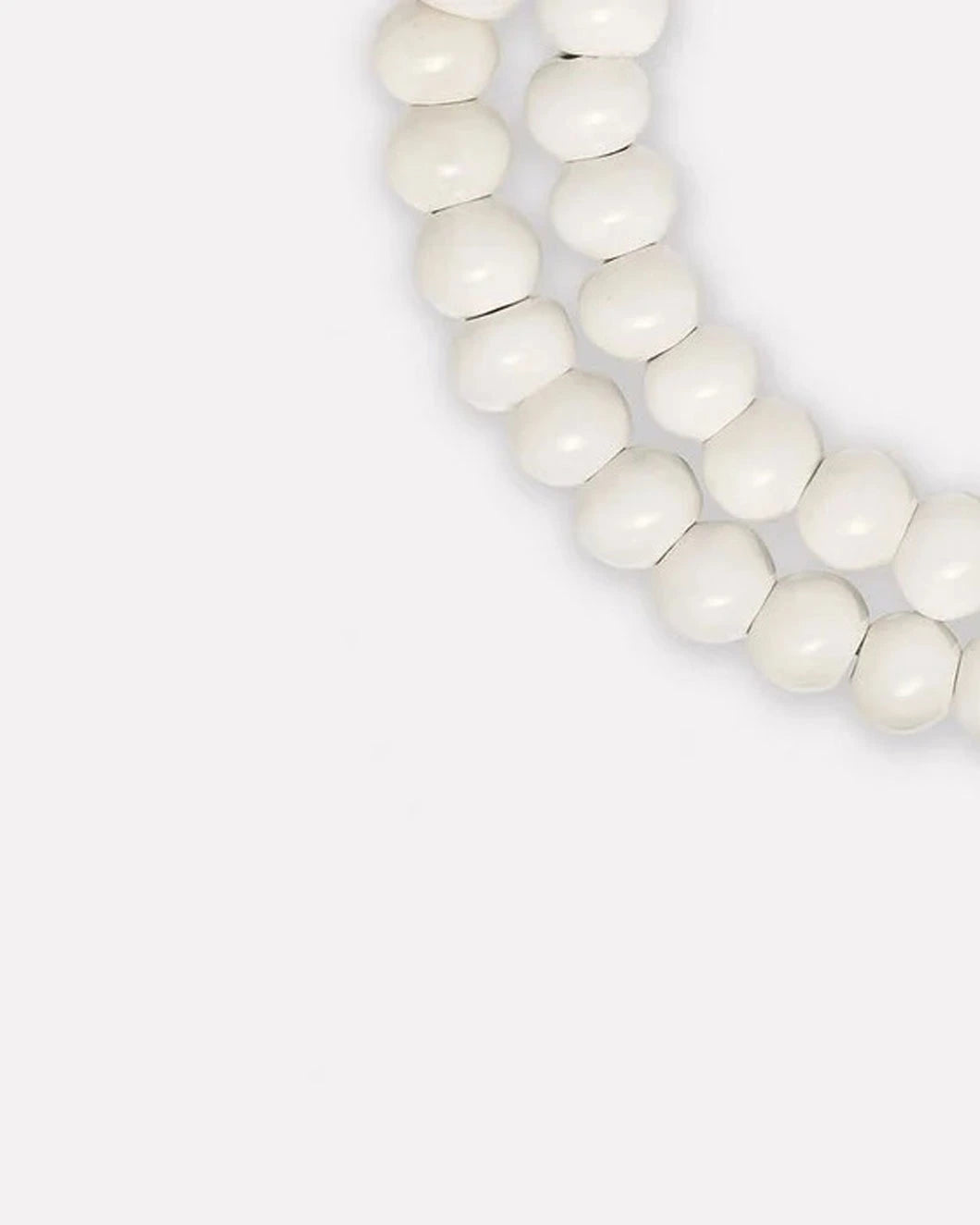 HER NEW TRIBE Blank Double Bubble Bead Necklace front detail
