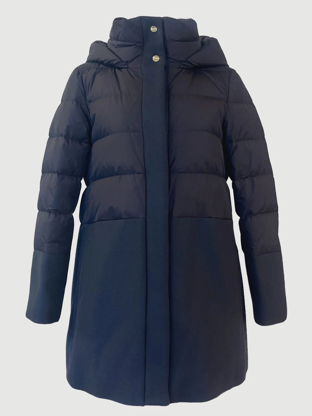 HERNO Mixed Media Long Puffer isolated