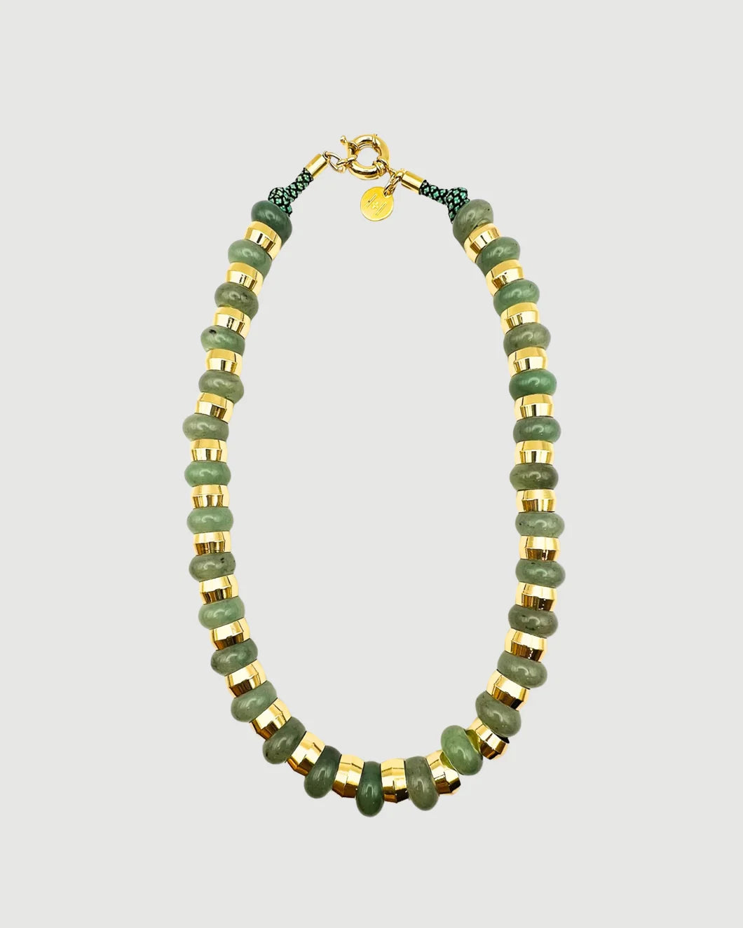 HOLST + LEE Warm Weather Semi-Precious Necklace Jade isolated