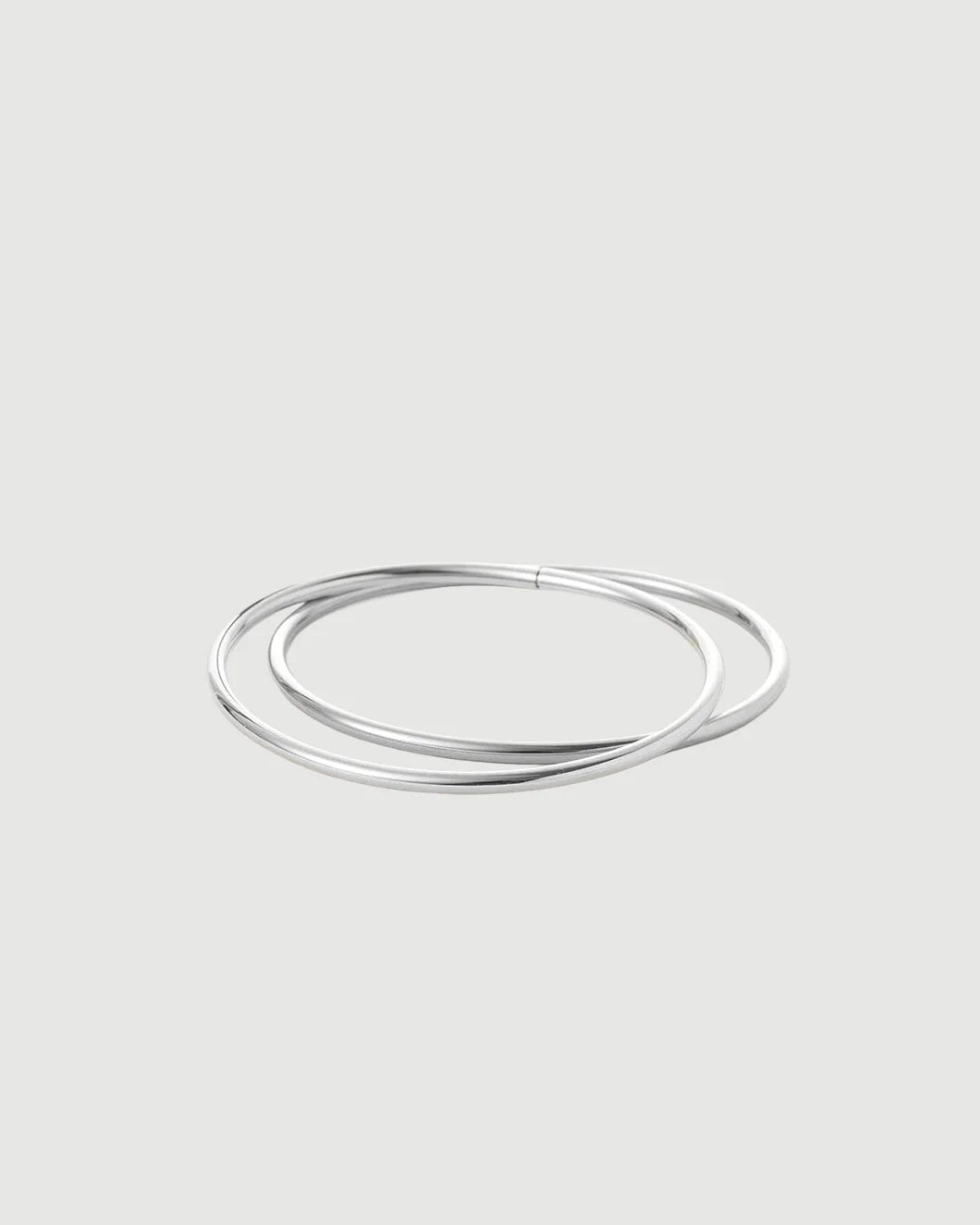 JENNY BIRD Dane bangle silver 2pk isolated