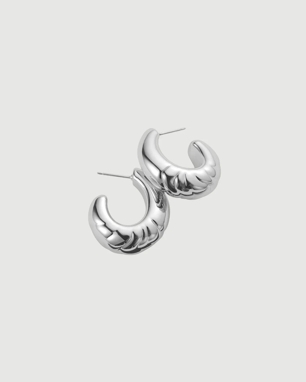 JENNY BIRD Slim nelle hoop earings silver isolated