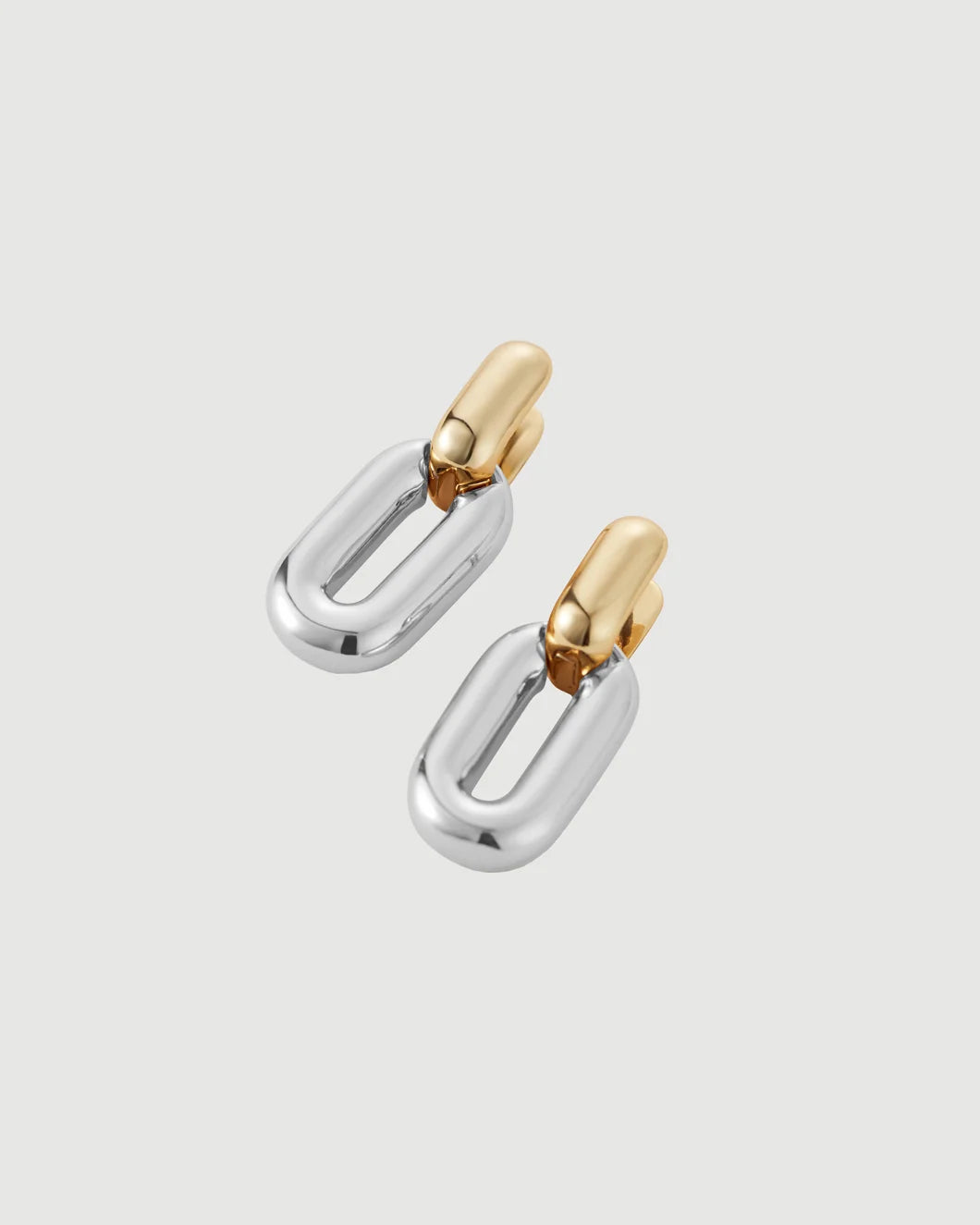 JENNY BIRD puffy detachable link earrings two tone