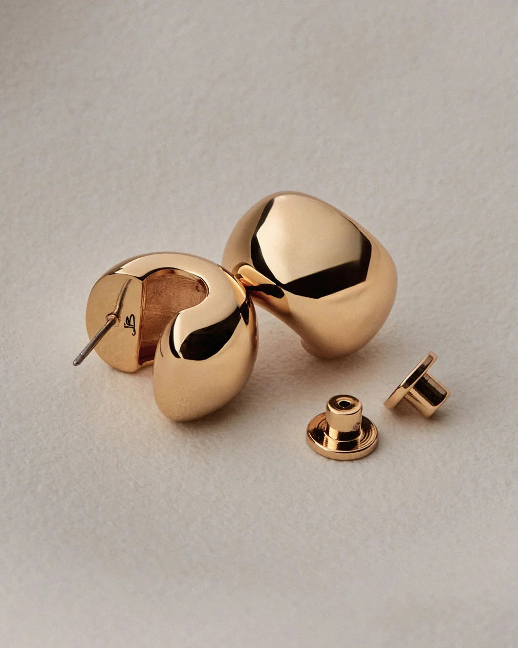 JENNY BIRD small gemma hoop earrings gold back
