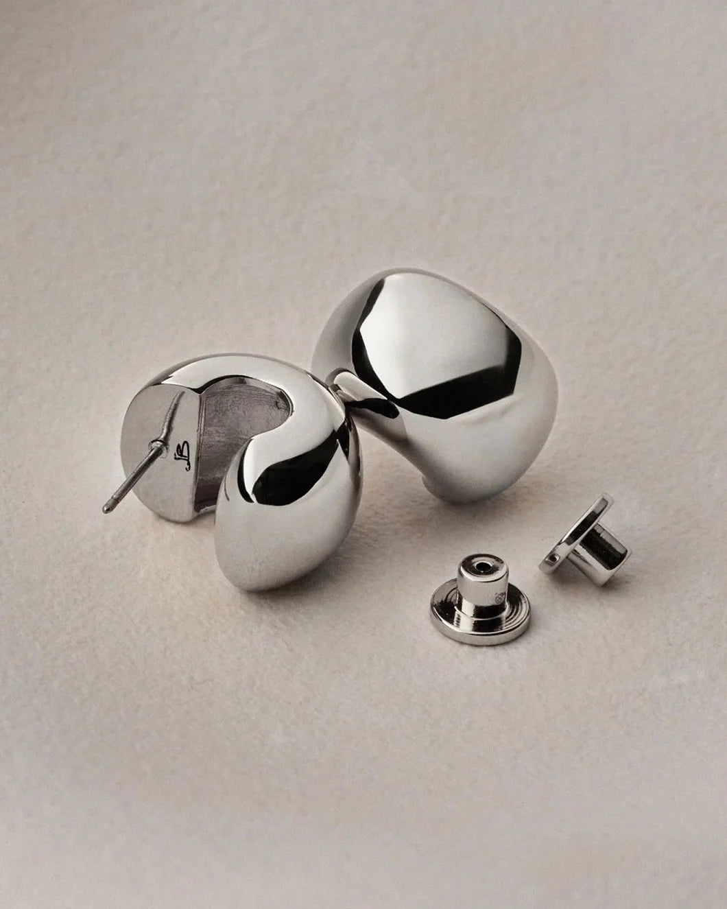 JENNY BIRD small gemma hoop earrings silver back