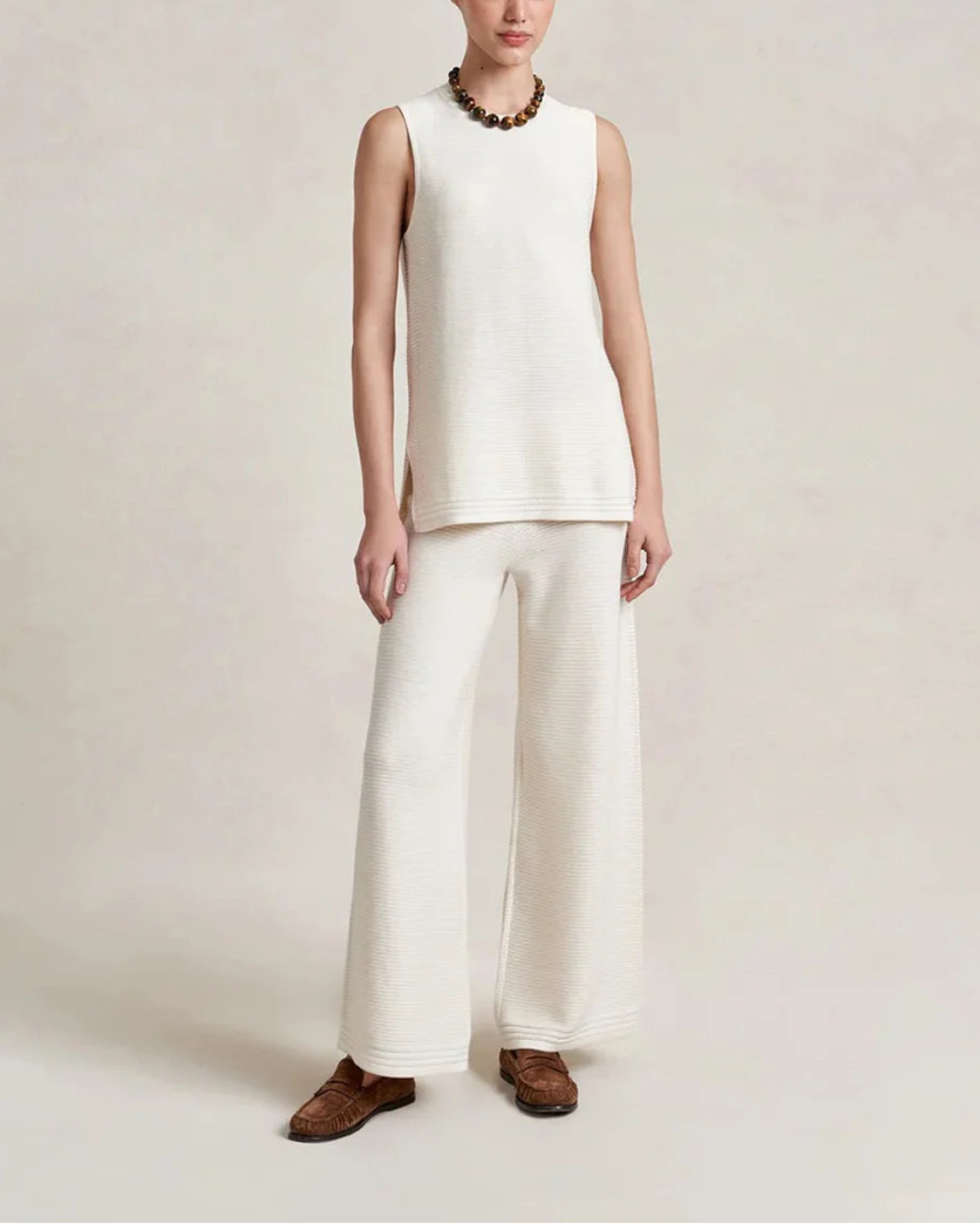 LA LIGNE Babs top in ivory on figure front