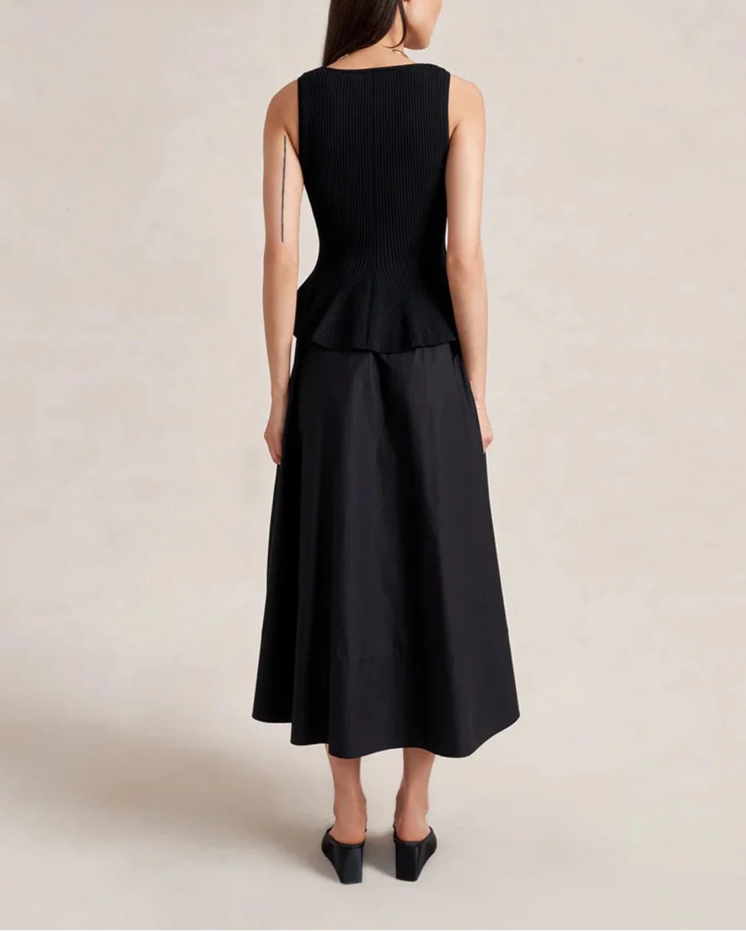 LA LIGNE Cara Dress Black on figure back