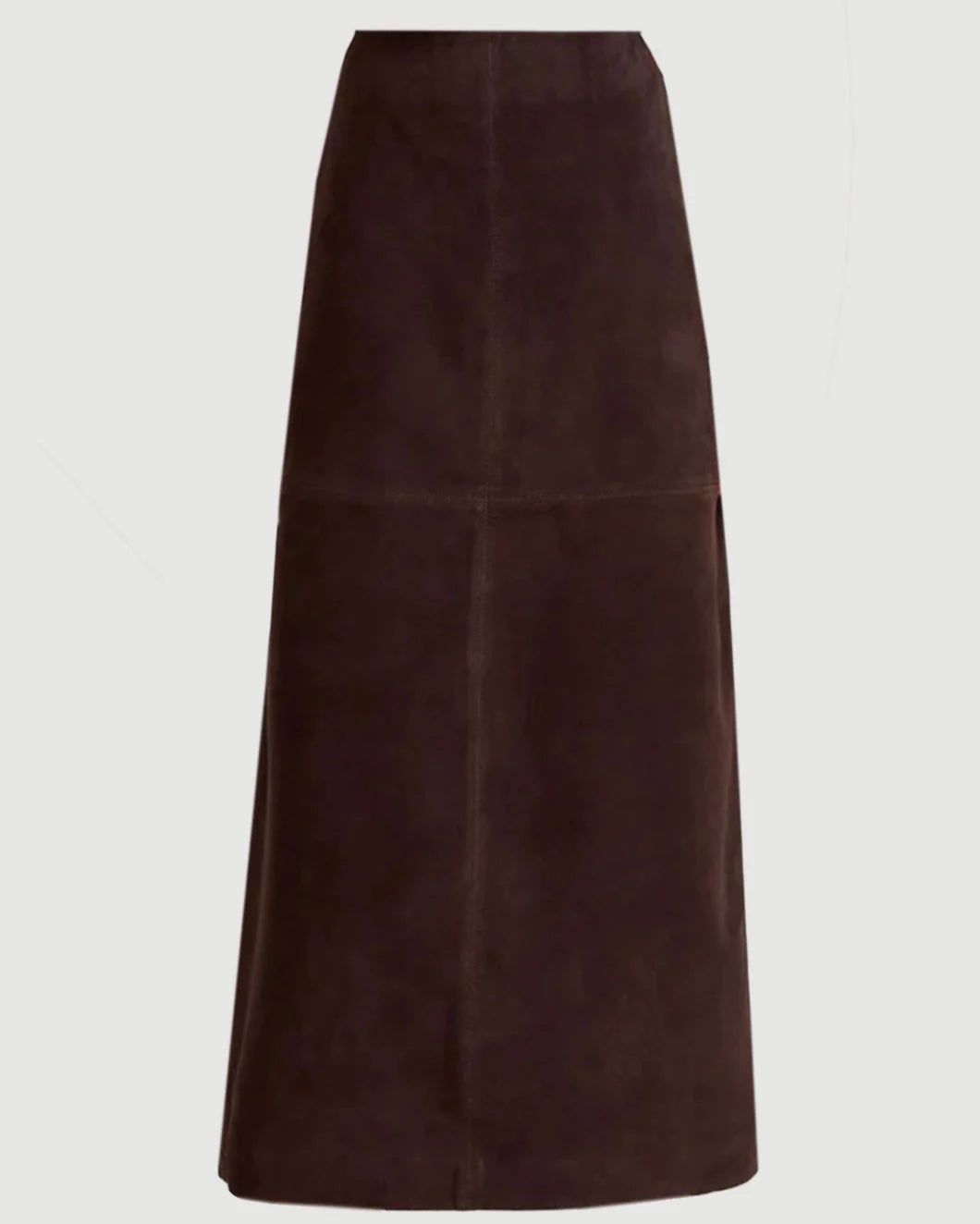 LA LIGNE Suede Vega Skirt chocolate isolated