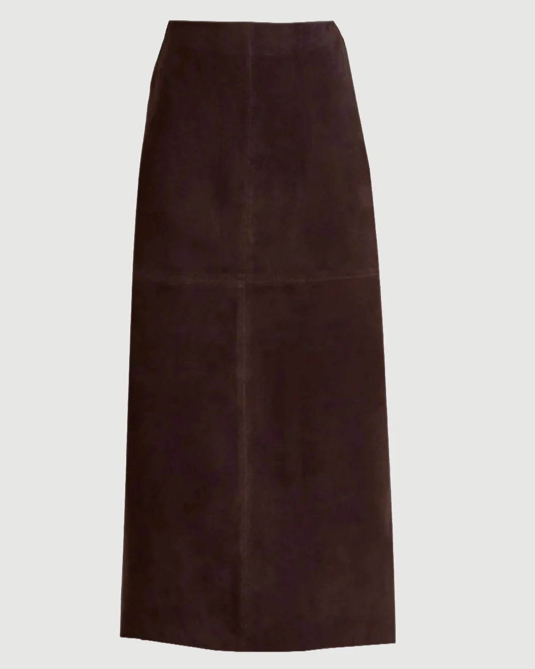 LA LIGNE Suede Vega Skirt chocolate isolated