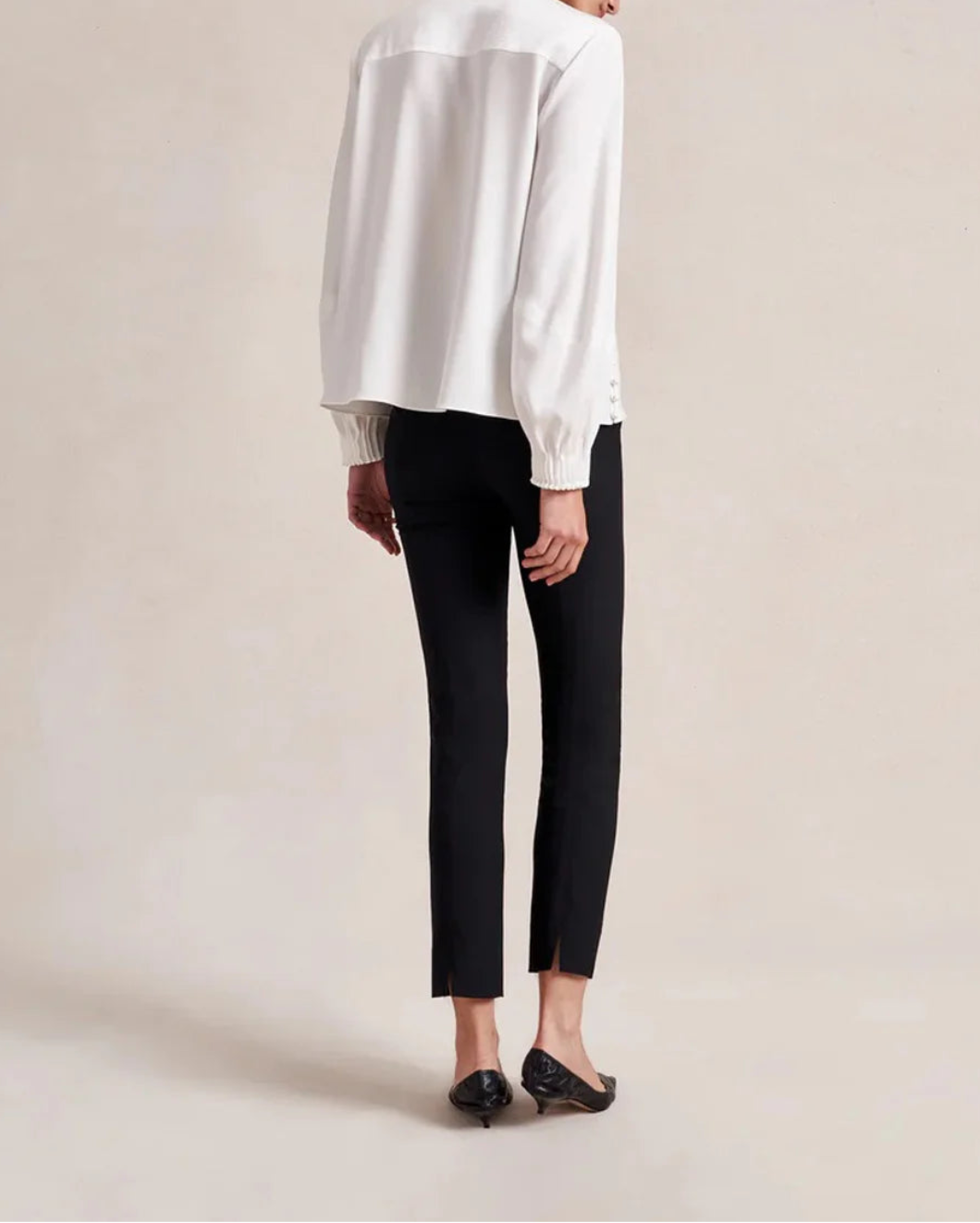 LA LIGNE francine top ivory on figure back