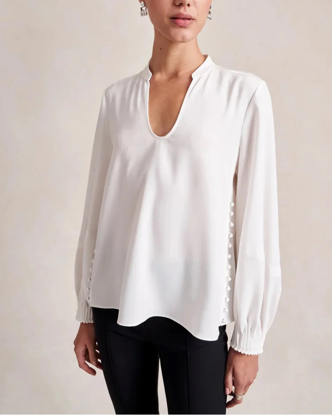 LA LIGNE francine top ivory on figure front