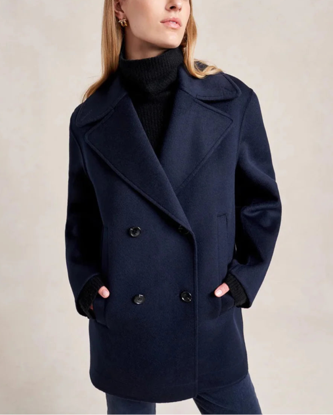 LALIGNE michael peacoat navy blue on figure front