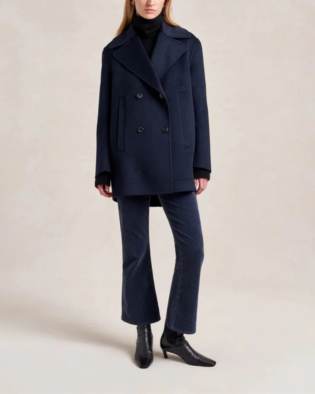 LALIGNE michael peacoat navy blue on figure front
