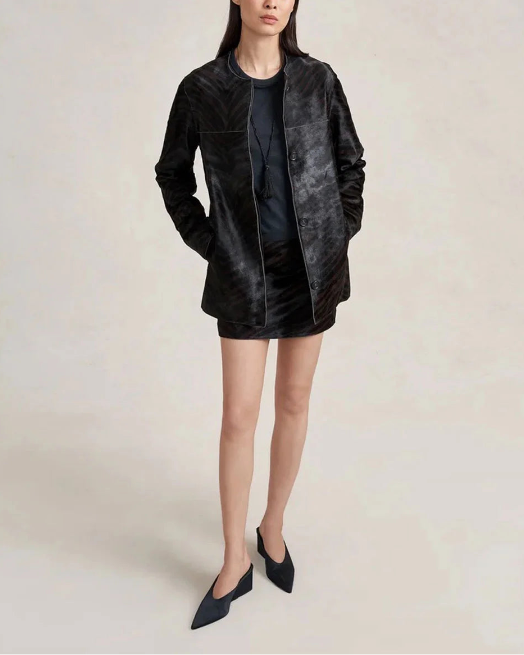 LA LIGNE Cropped Perry Coat on figure front 1