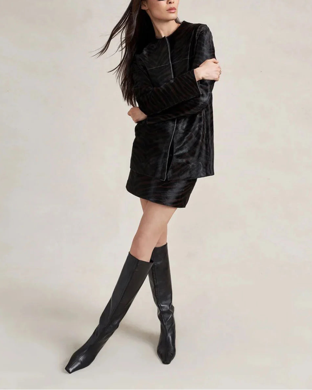 LA LIGNE Cropped Perry Coat on figure front 4