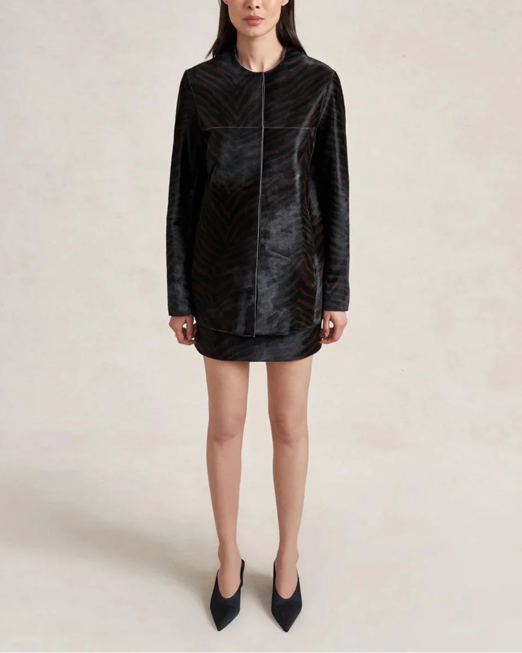 LA LIGNE Cropped Perry Coat on figure front