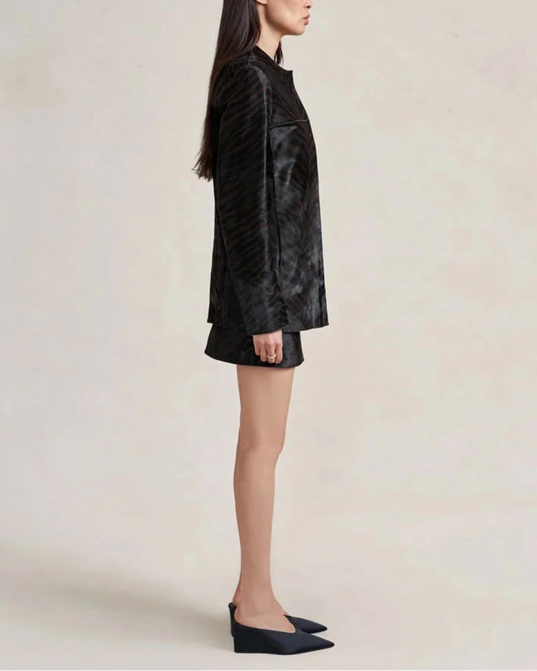 LA LIGNE Cropped Perry Coat on figure side