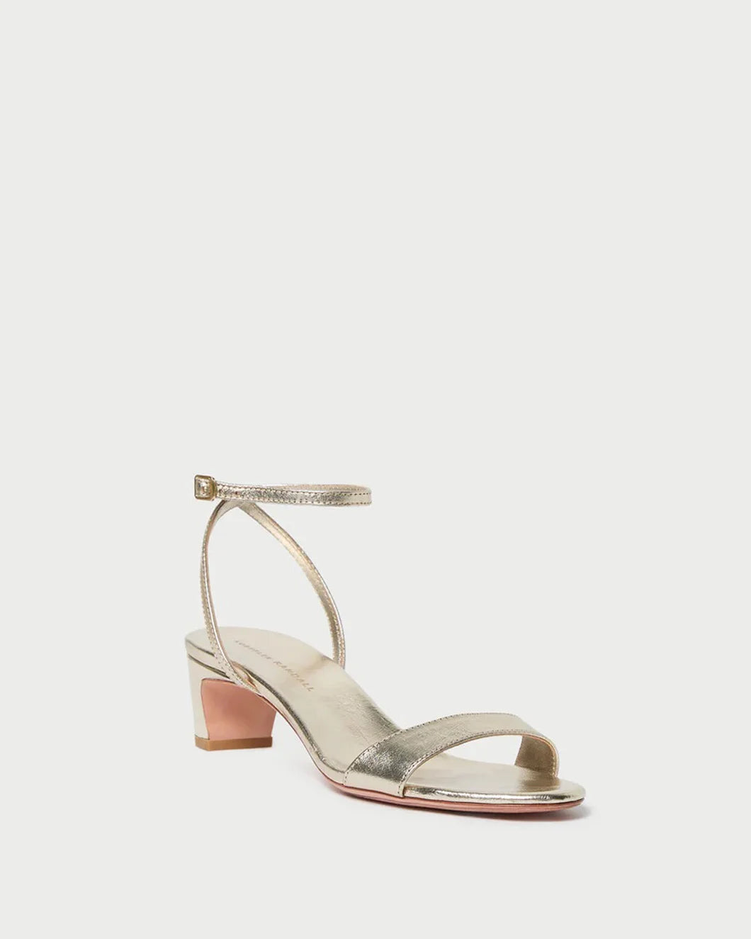 LOEFFLER RANDALL Alice Champagne Leather Sandal front