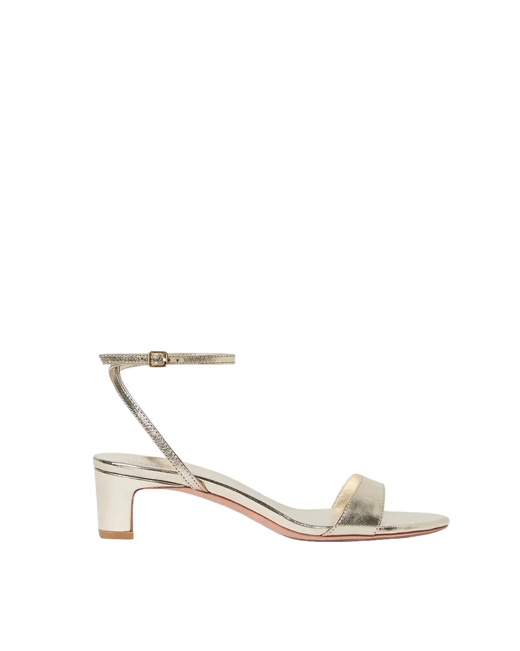 LOEFFLER RANDALL Alice Champagne Leather Sandal isolated