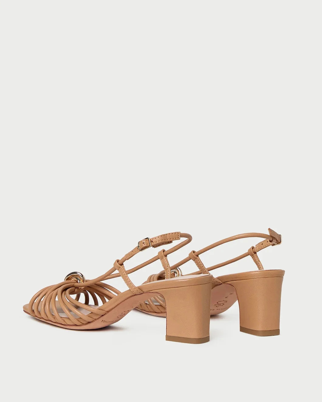 LOEFFLER RANDALL Minna Dune Leather Heeled Sandal back