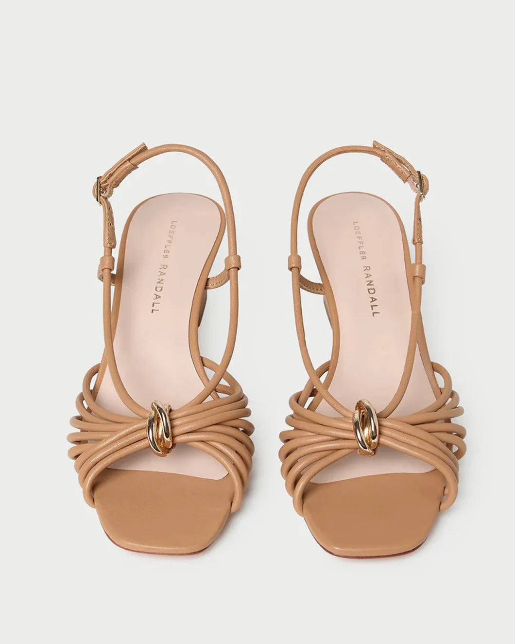 LOEFFLER RANDALL Minna Dune Leather Heeled Sandal front