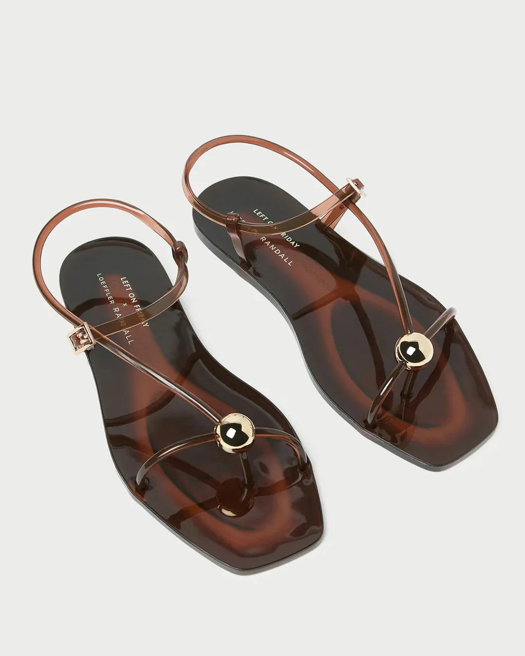 LOEFFLER RANDALL dana strappy jelly sandal brown side