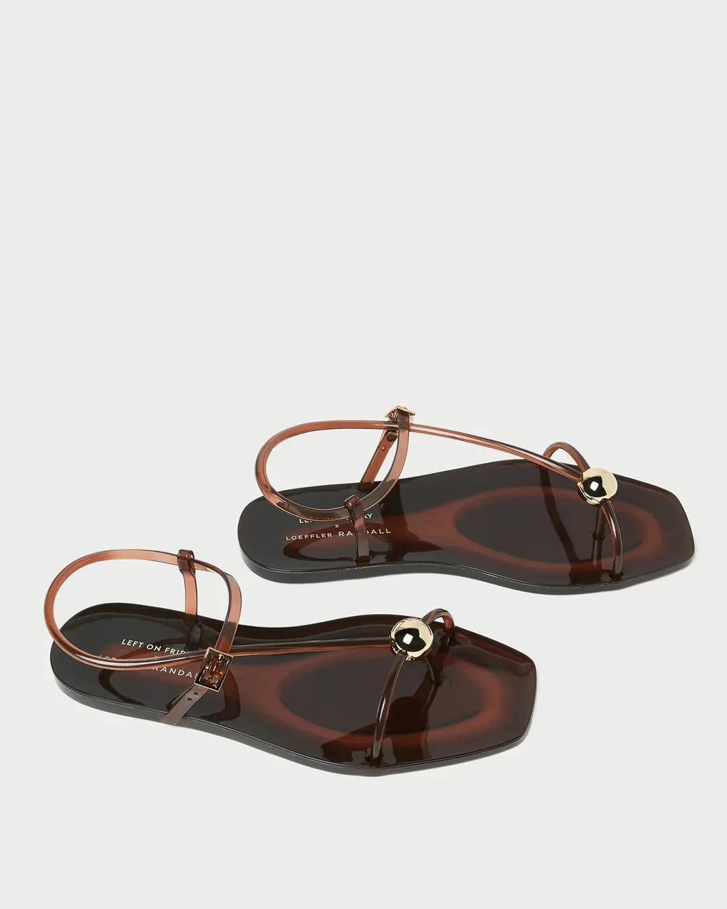 LOEFFLER RANDALL dana strappy jelly sandal brown side