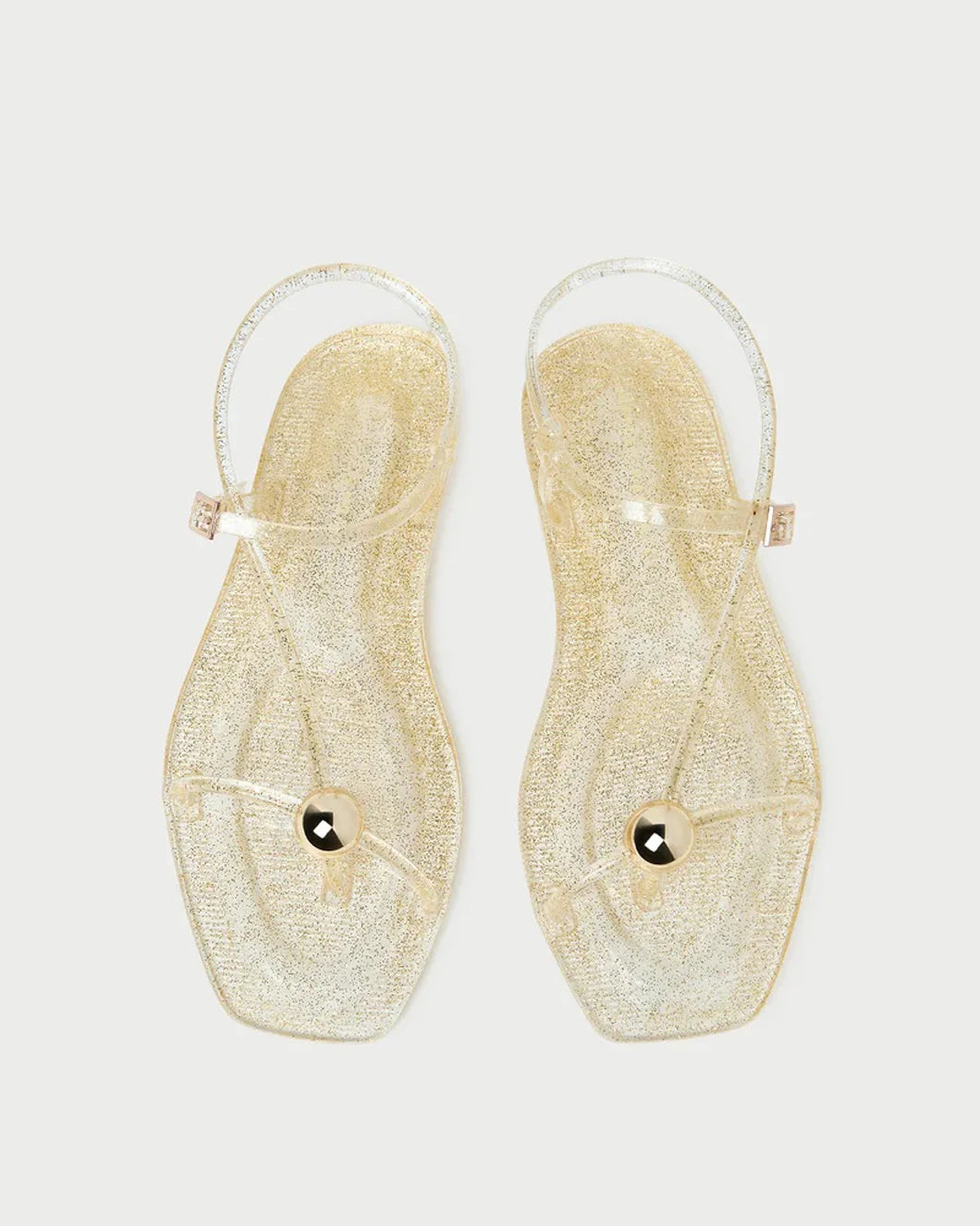 LOEFFLER RANDALL dana strappy jelly sandal champagne above