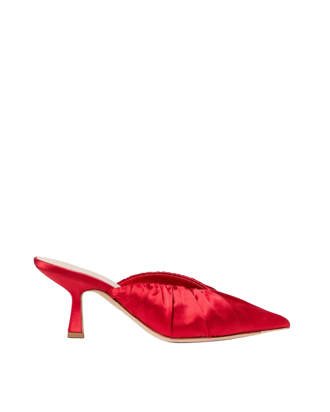 Inez Satin Mid Heel Mule