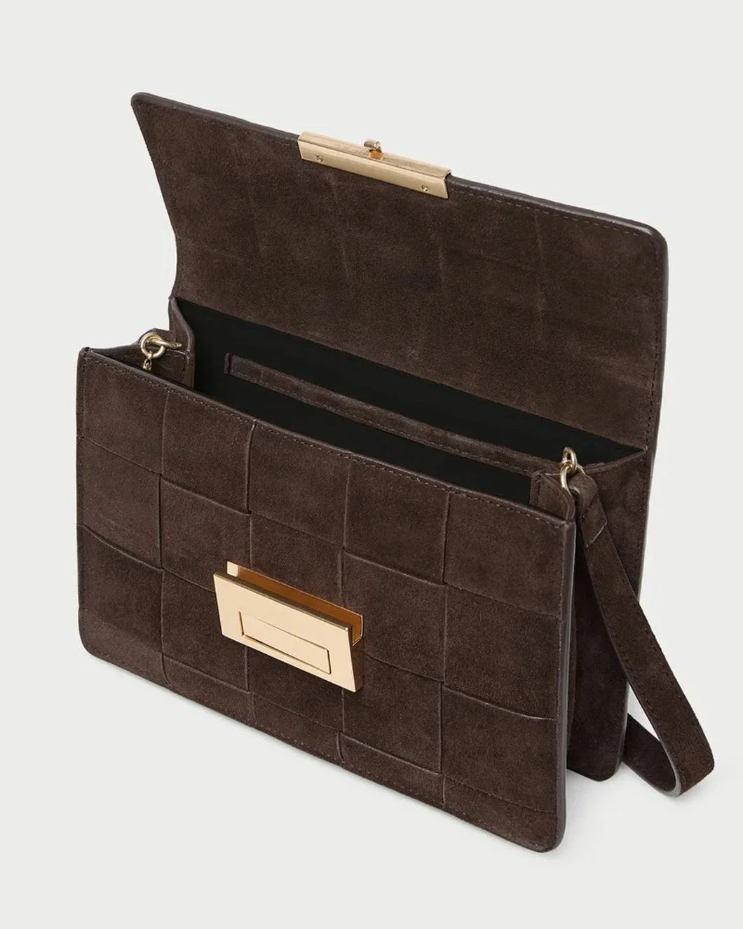 LOEFFLER RANDALL Delphine Leather Clutch inner detail