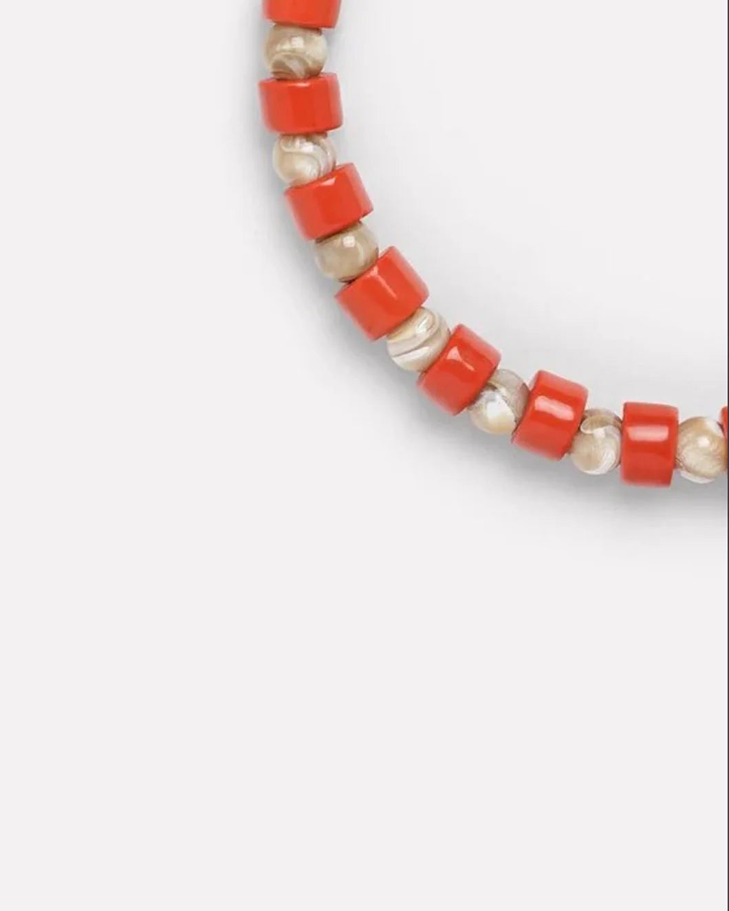 Lobster & Conch Mother Of Pearl Sundry Bead Two Necklace front detail