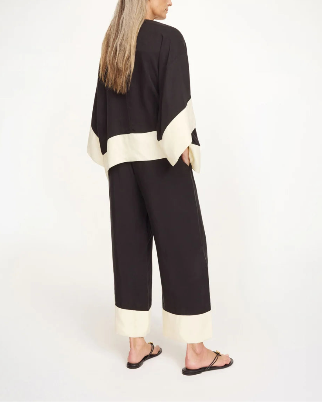 MALENE BIRGER Cicie Blouse black white on figure back