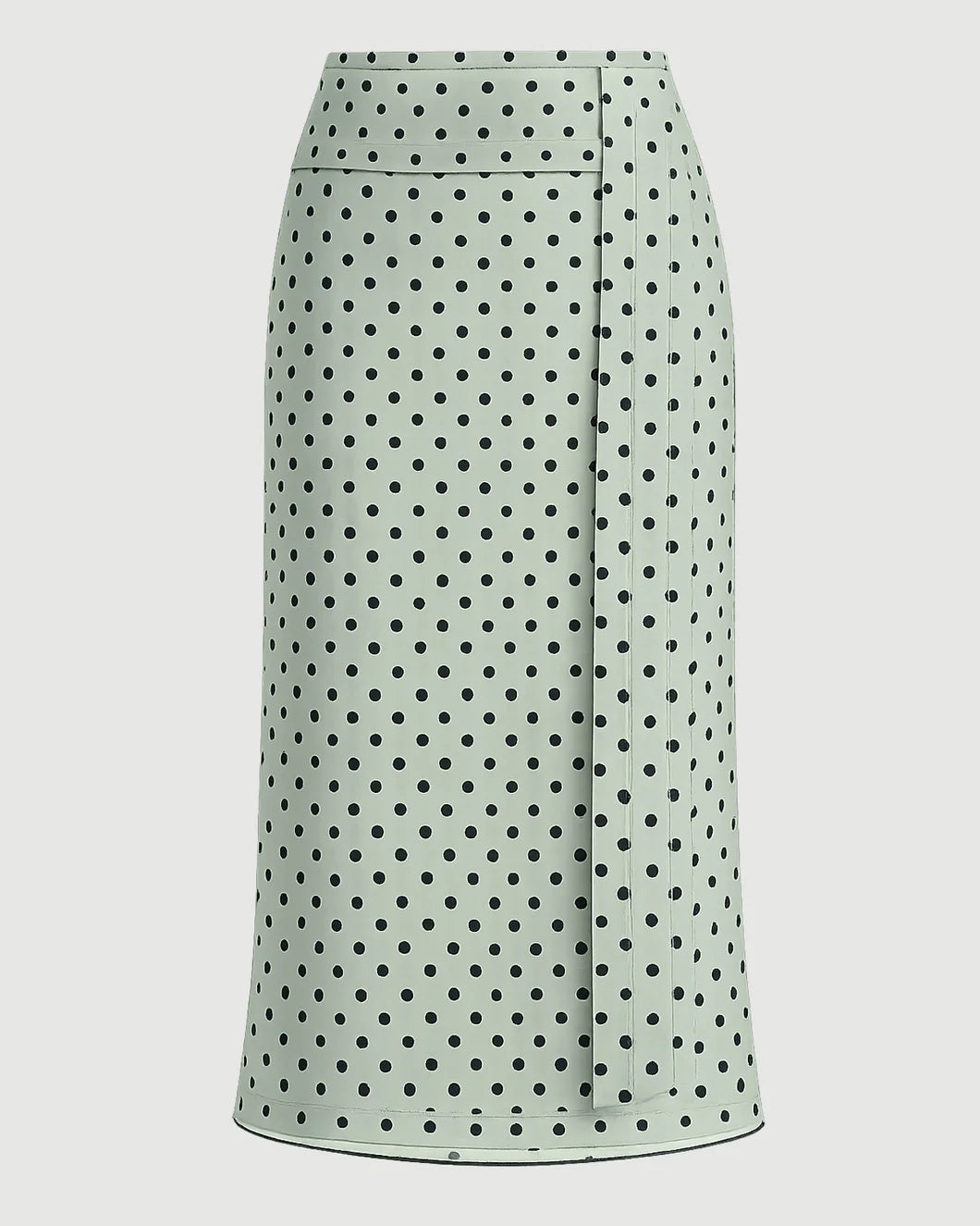 MARNI polka rhythm crepe de chine midi mint isolated
