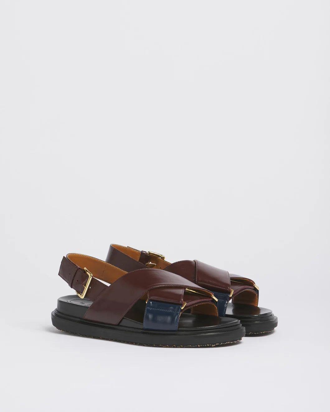 MARNI-fussbett-sandal-dark-brown-blue side pair