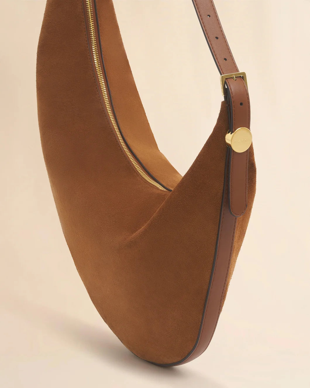 MARNI moca suede dot small hobo bag brown detail