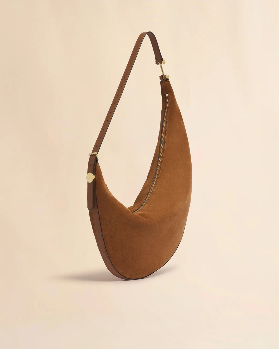 MARNI moca suede dot small hobo bag brown side profile