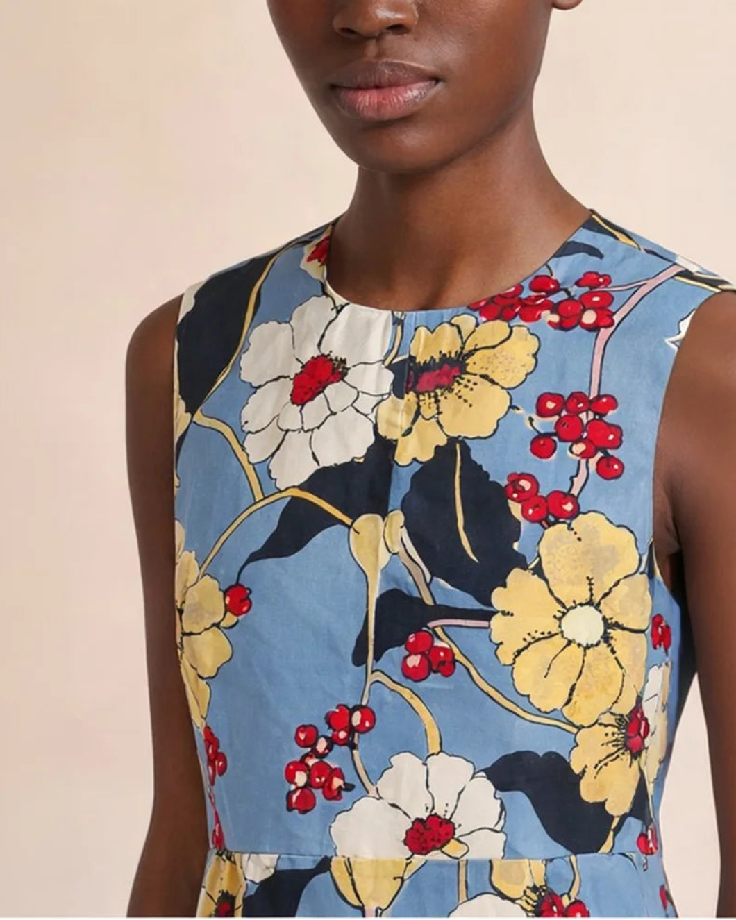 MARNI printed melodia flowers poplin sky on figure front 1
