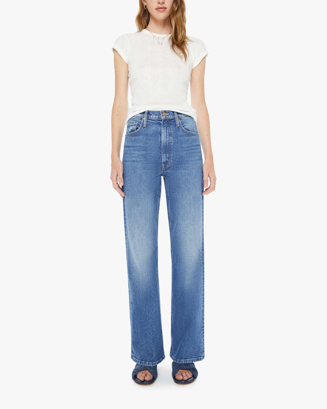 MOTHER High Waisted Bookie Sneak - Knick Knack Paddy Whack on figure front