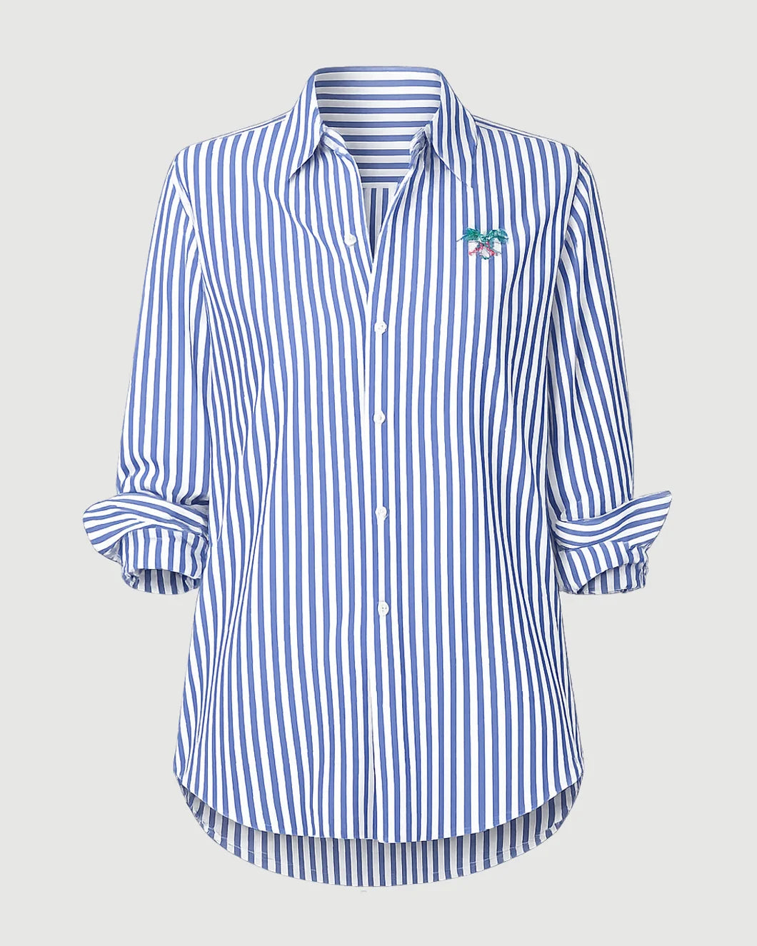 MOTHER The Bestie white/blue stripes isolated