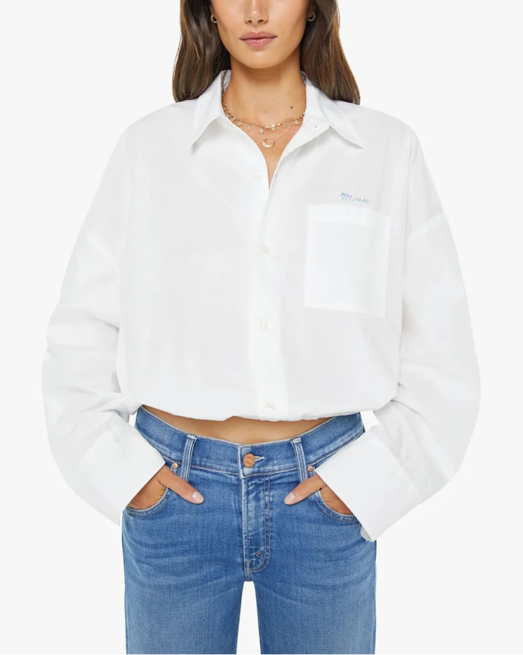 MOTHER the scrunchie frenchie white on figure front