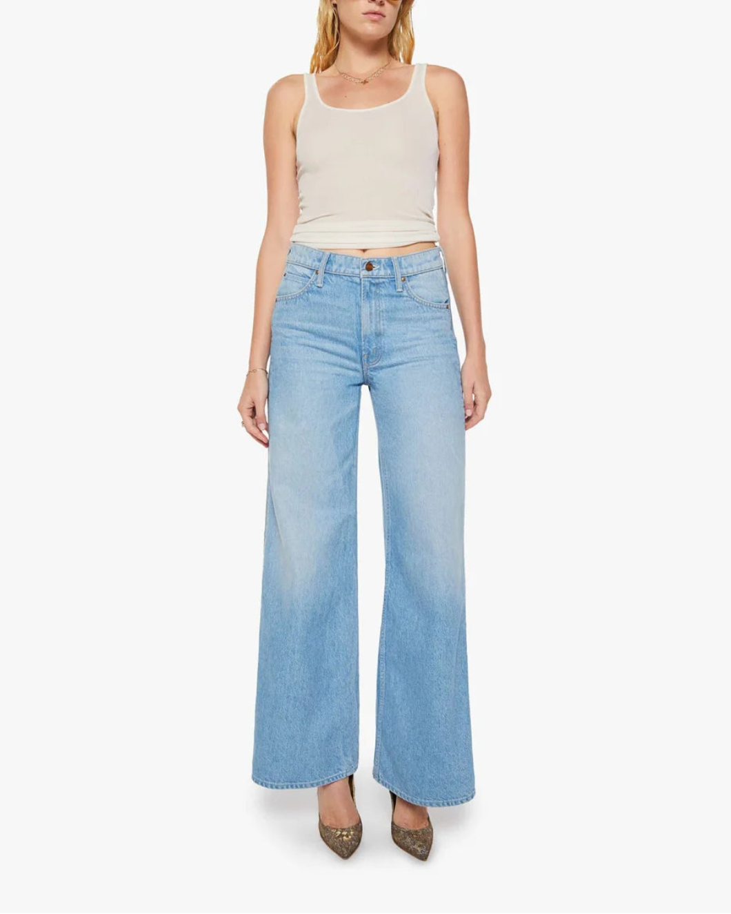 MOTHER side zip slung sugar cone sneak m on figure front