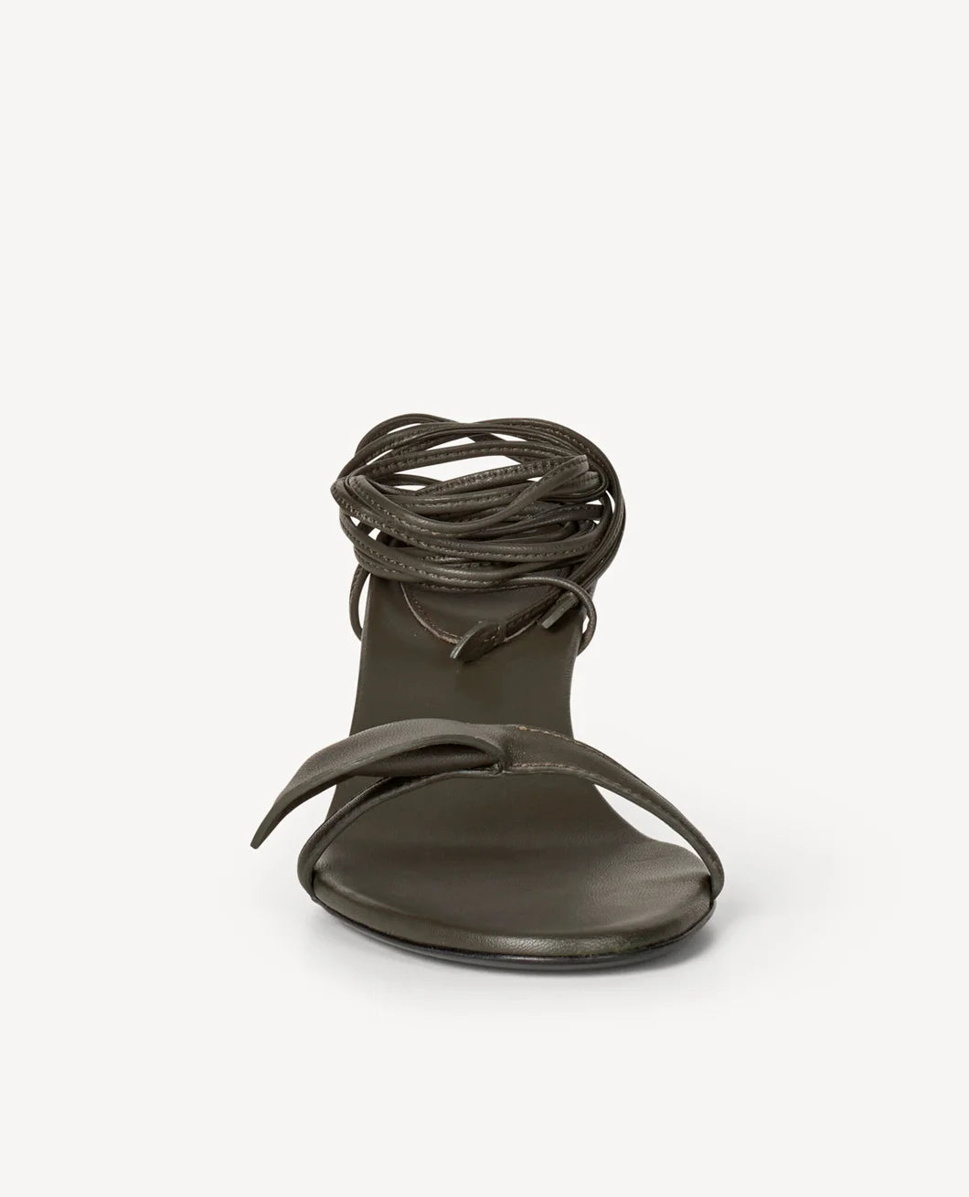 Malene Birger Paulin leather sandals sycamore front 