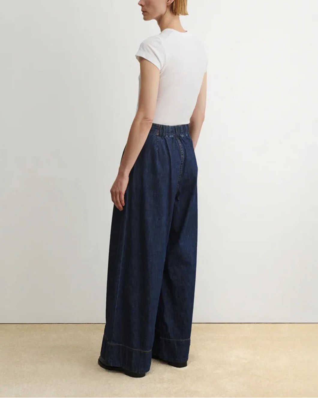 RACHEL COMEY Coxcone pant dark indigo on figure back 1