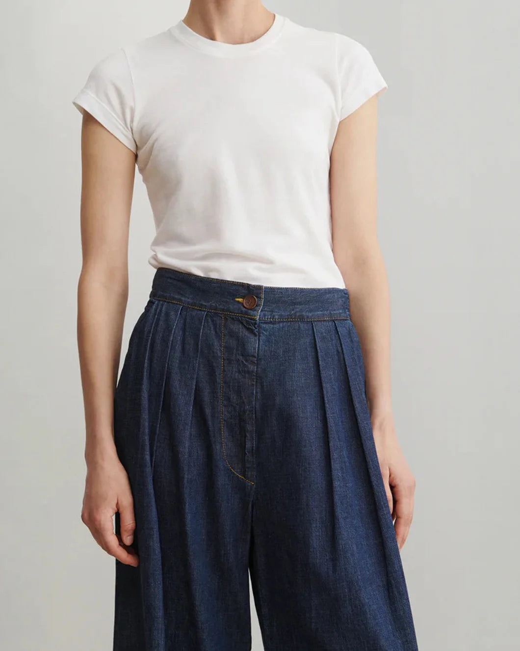 RACHEL COMEY Coxcone pant dark indigo on figure front 2