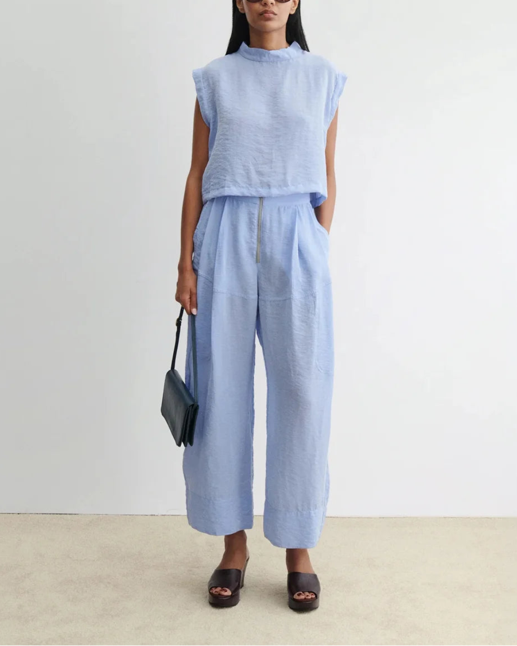 RACHEL COMEY Dini Pant Light Blue on figure front
