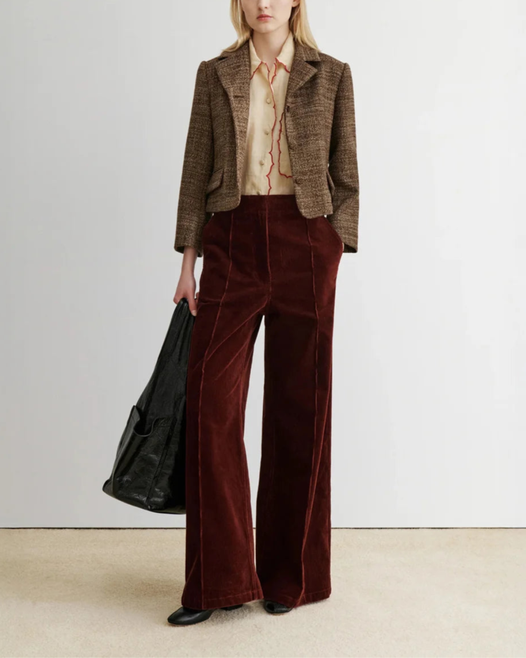 RACHEL COMEY Lanett Pant brick red on figure front